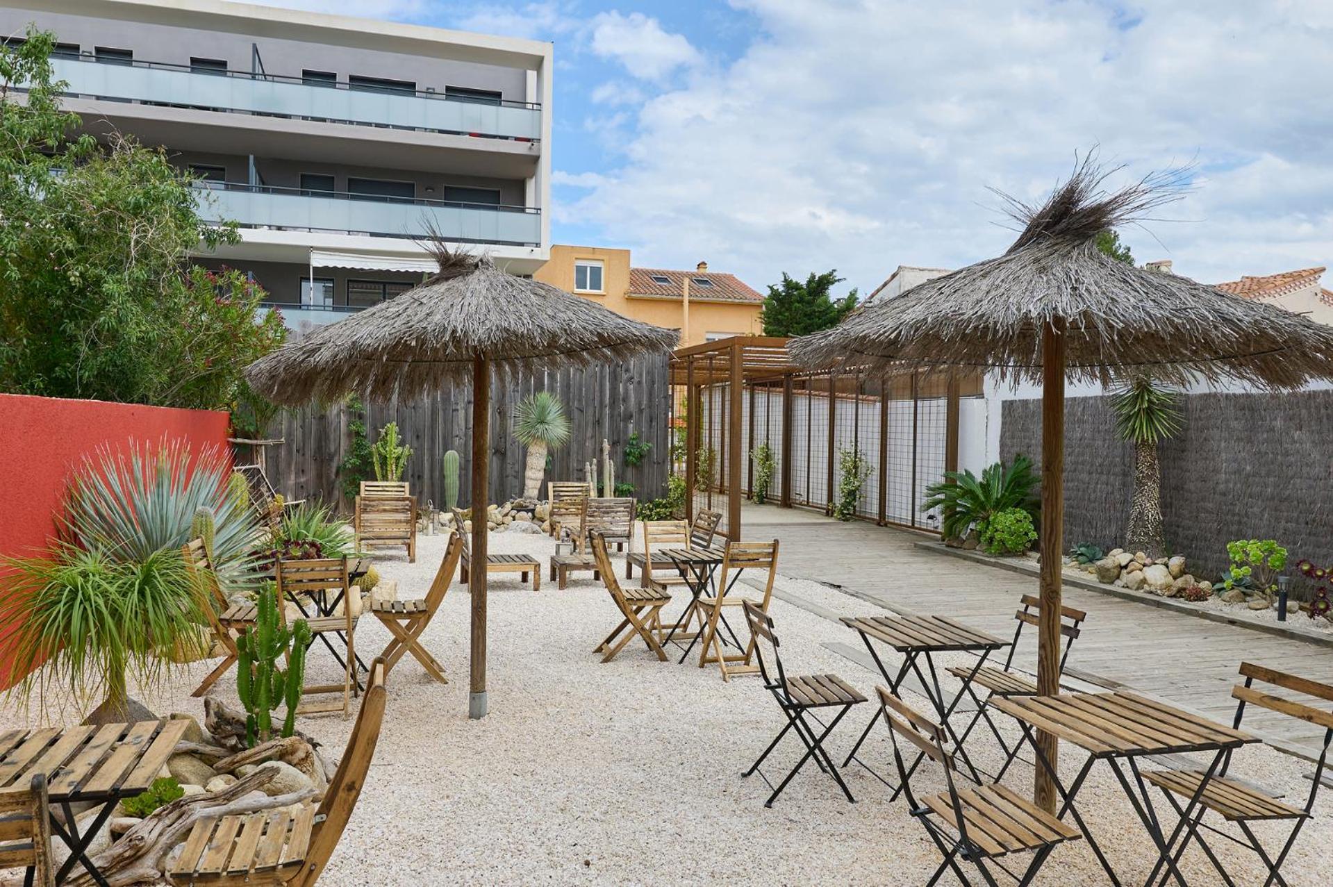 Hotel Les Mimosas Аржель-сюр-Мер Экстерьер фото